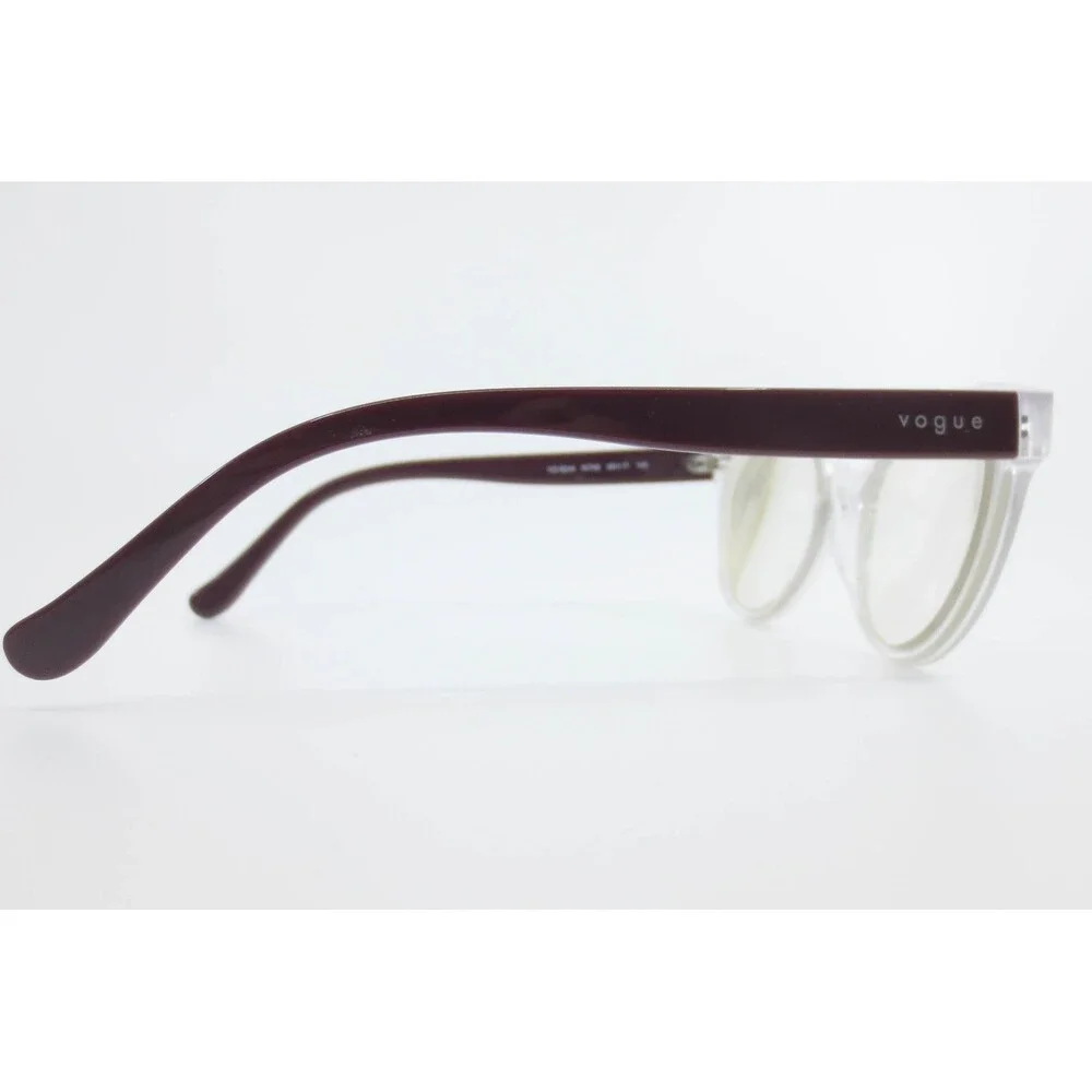 Vogue VO 5244 W745 Clear Burgundy Cat Eye Eyeglasses Frames 49-17-140 Womens